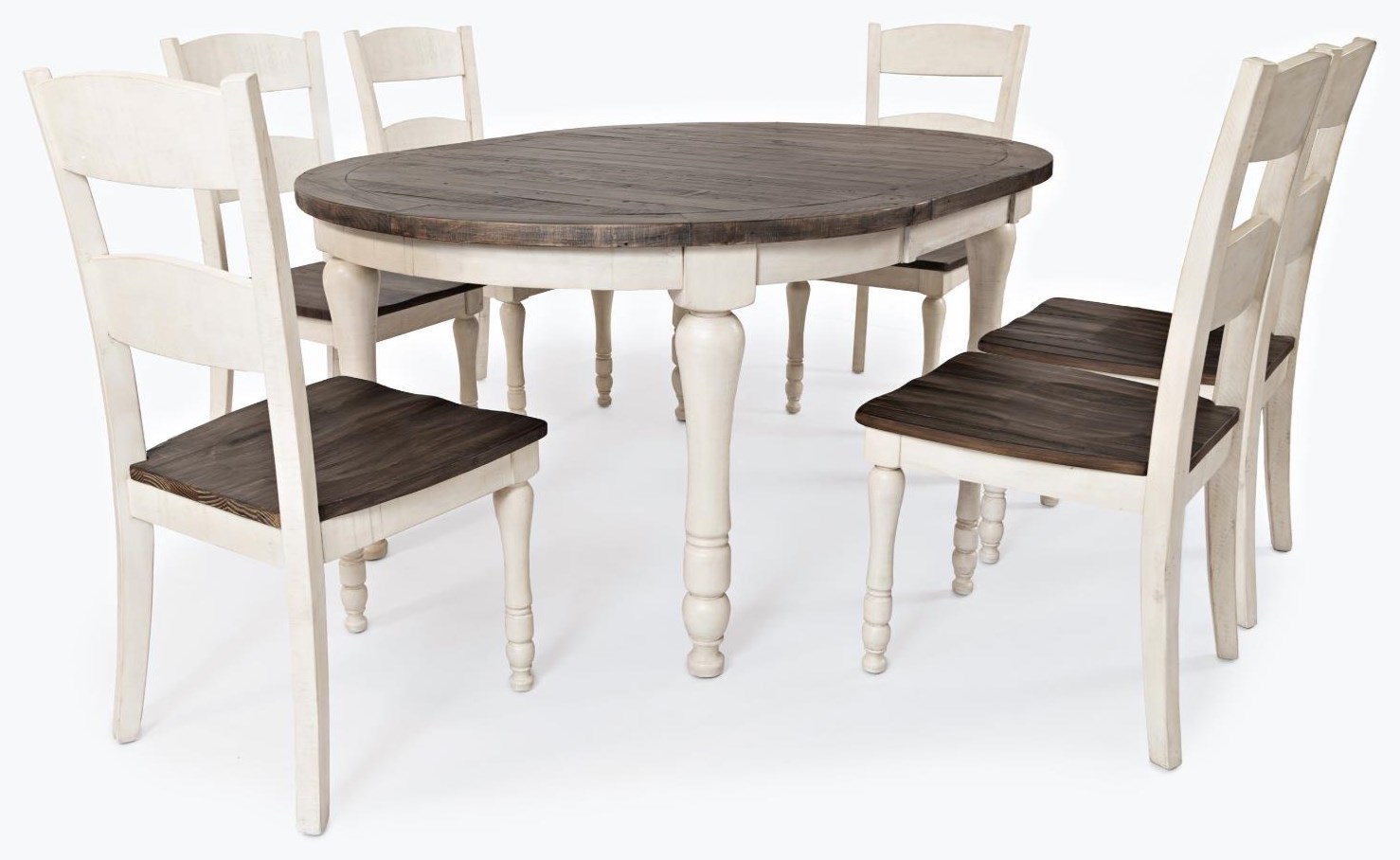 Jofran Madison County 1706 72T B High Low Dining Table Reeds